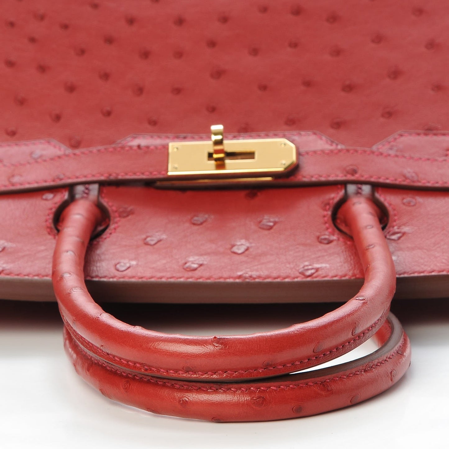 Ostrich Birkin 30 Rouge Vif