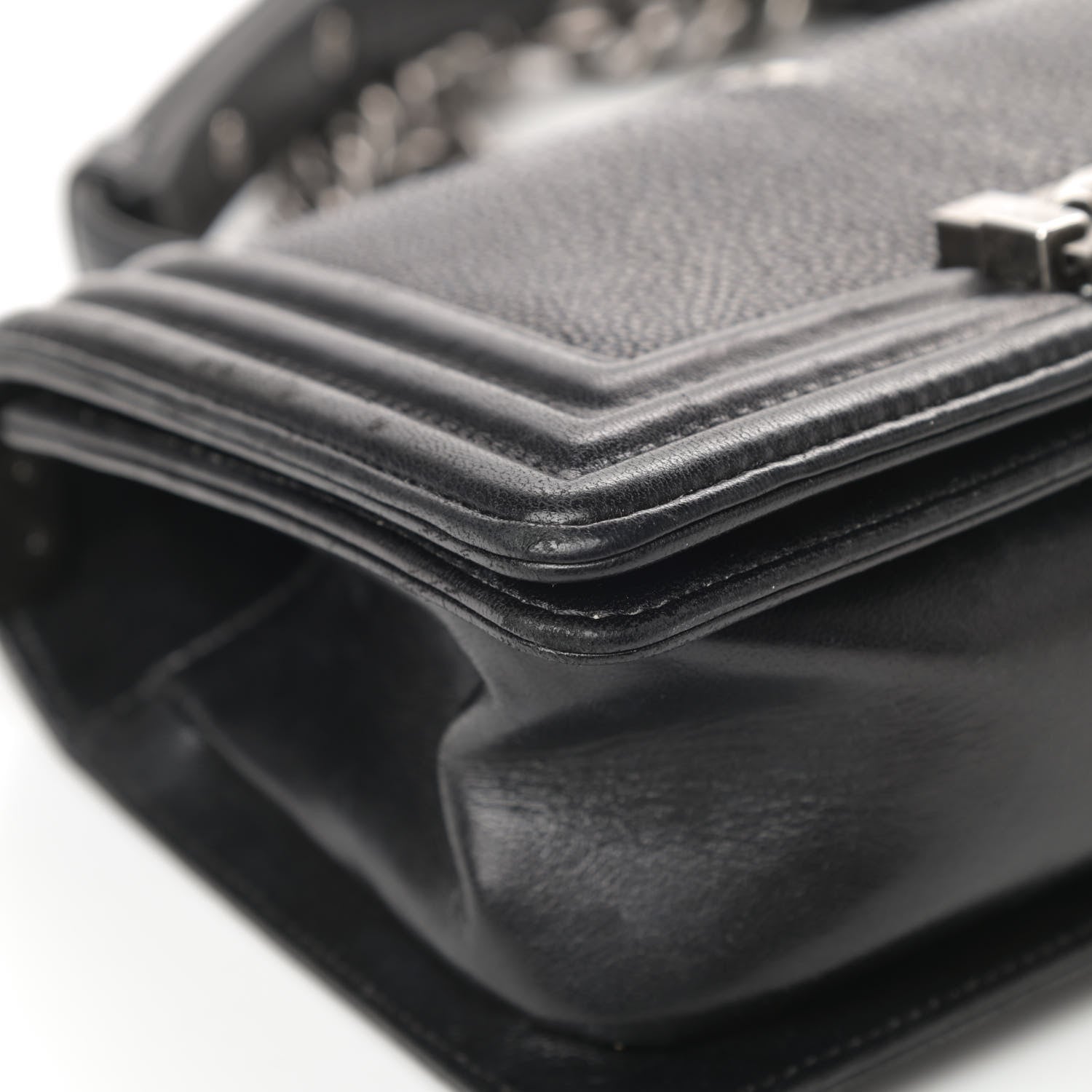 Chanel Galuchat Stingray Small Boy Flap Black 9 of 17
