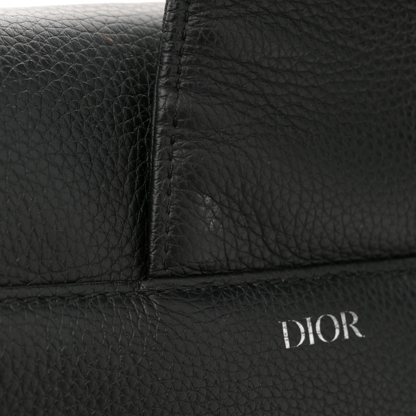 Grained Calfskin Mens Saddle Bag Black