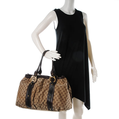 Gucci Monogram Medium Interlocking Icon Tote Dark Brown 2 of 7
