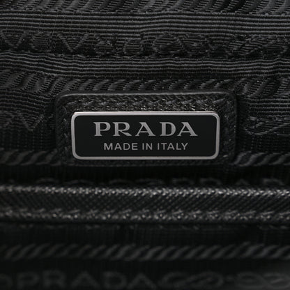 Prada Re-Nylon Saffiano Travel Brique Crossbody Bag Black 6 of 10