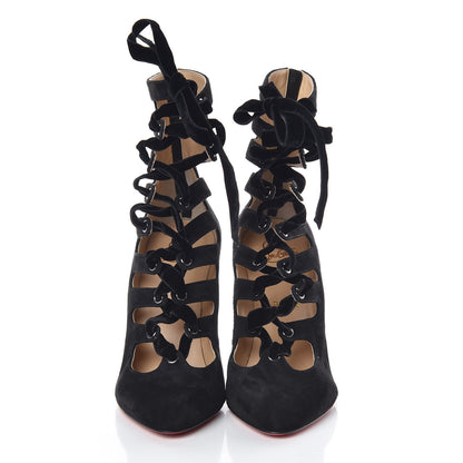 Christian Louboutin Veau Velours Spinetita 100 Ankle Boots 37.5 Black 2 of 6
