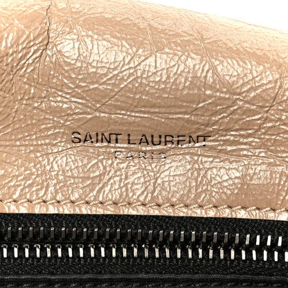 Saint Laurent Crinkled Calfskin Matelasse Monogram Medium Niki Chain Satchel Light Taupe 7 of 12