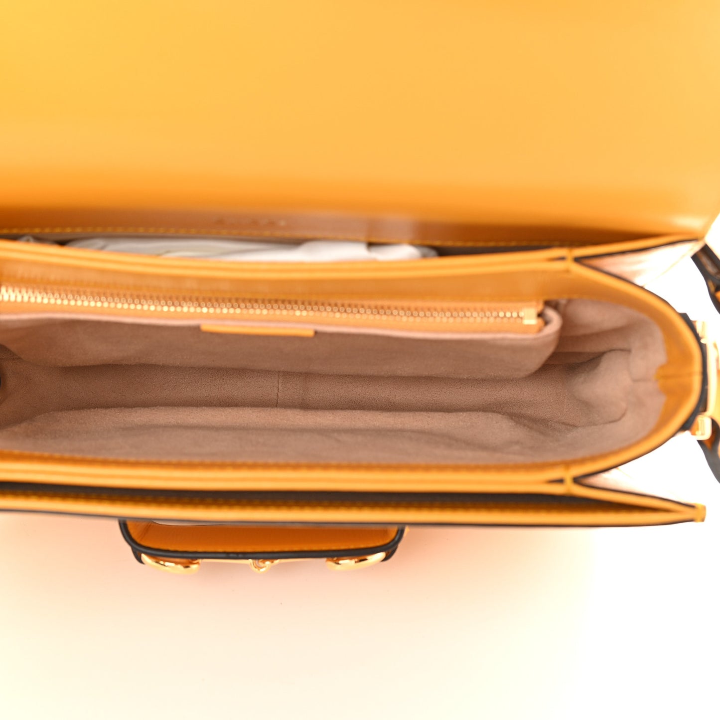 Textured Calfskin Horsebit 1955 Shoulder Bag Yellow