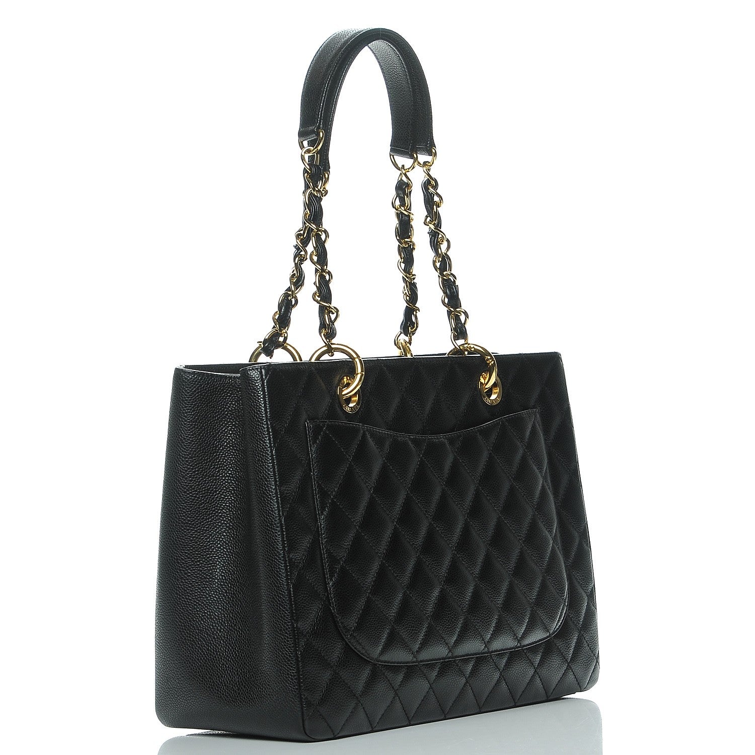 Chanel Caviar Quilted Grand Shopping Tote GST Black 3 of 8