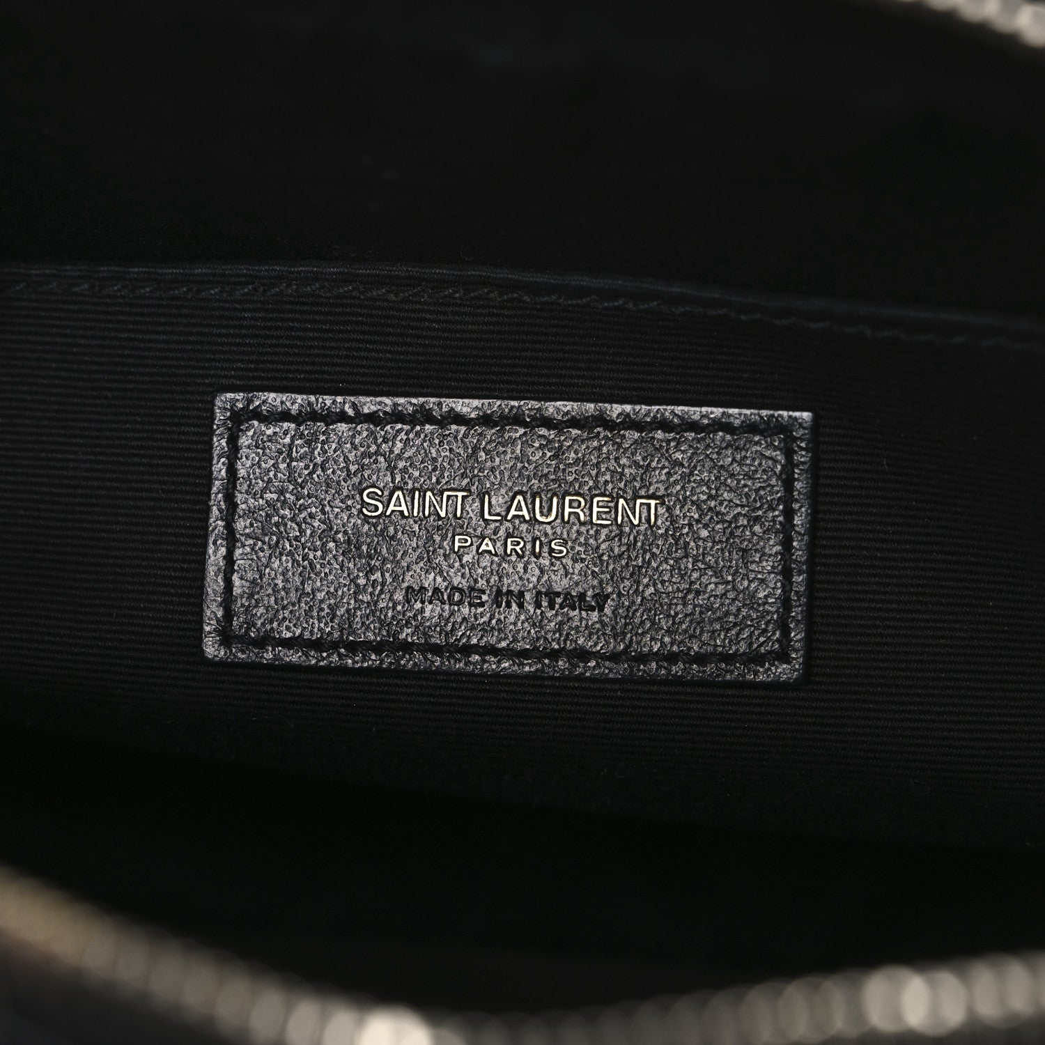 Saint Laurent Patent Calfskin Crocodile Embossed Monogram Lou Camera Bag Black 6 of 13