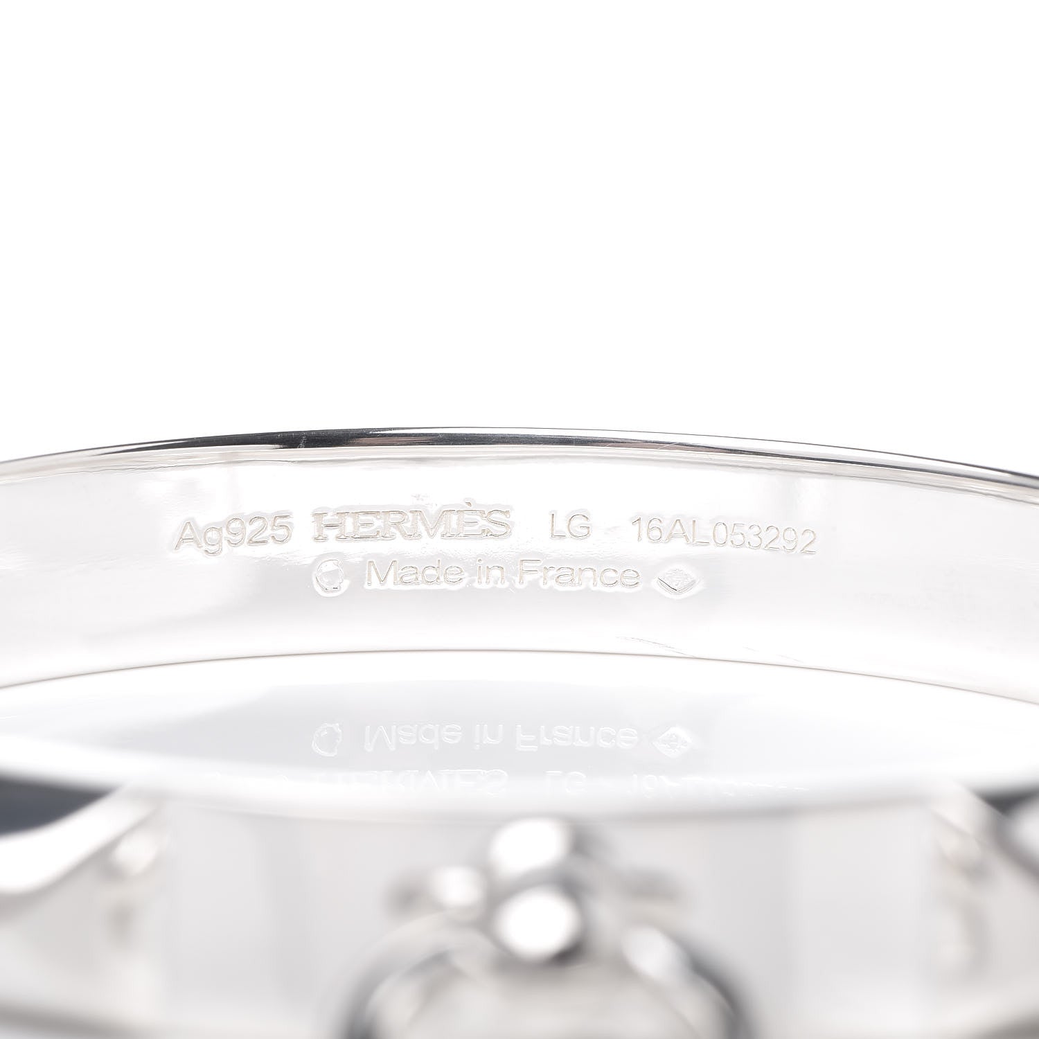 Hermes Sterling Silver PM Collier De Chien Bracelet LG 4 of 5