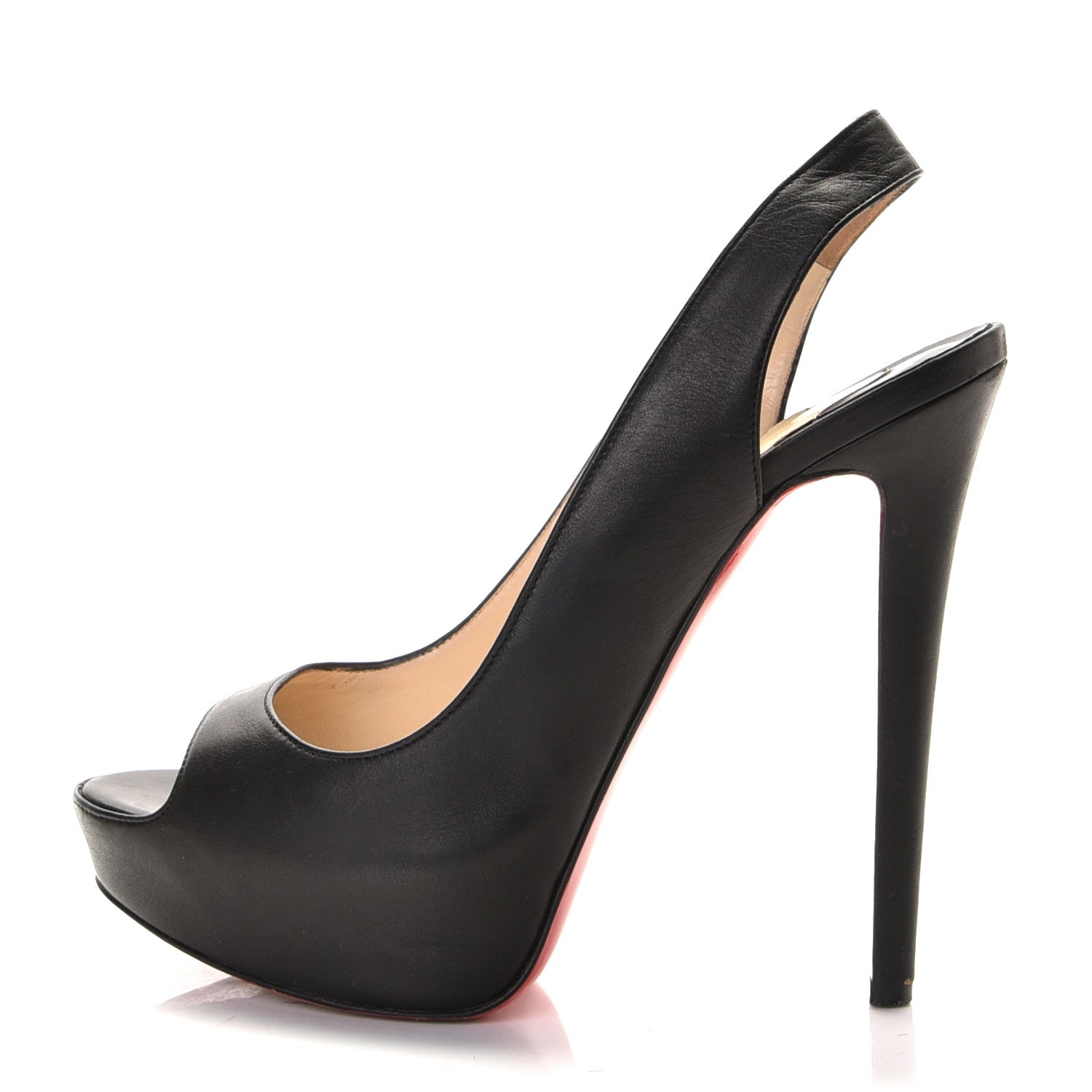 Christian Louboutin Calfskin Cheyenne 140 Pumps 37.5 Black 1 of 10