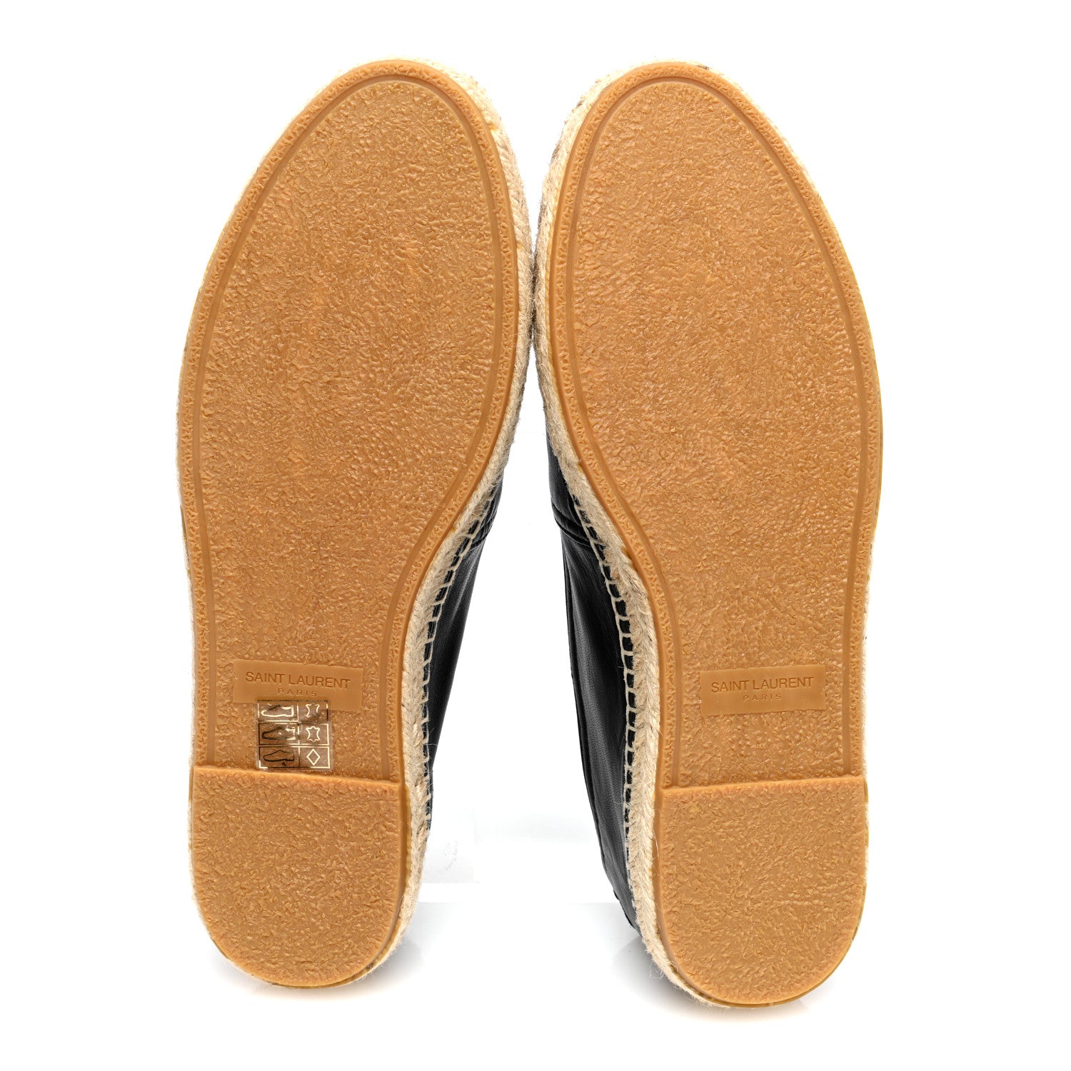 Saint Laurent Lambskin Mens Monogram Espadrilles 40 Black 5 of 7