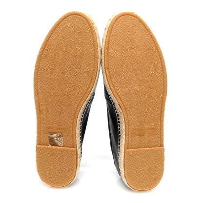 Saint Laurent Lambskin Mens Monogram Espadrilles 40 Black 5 of 7