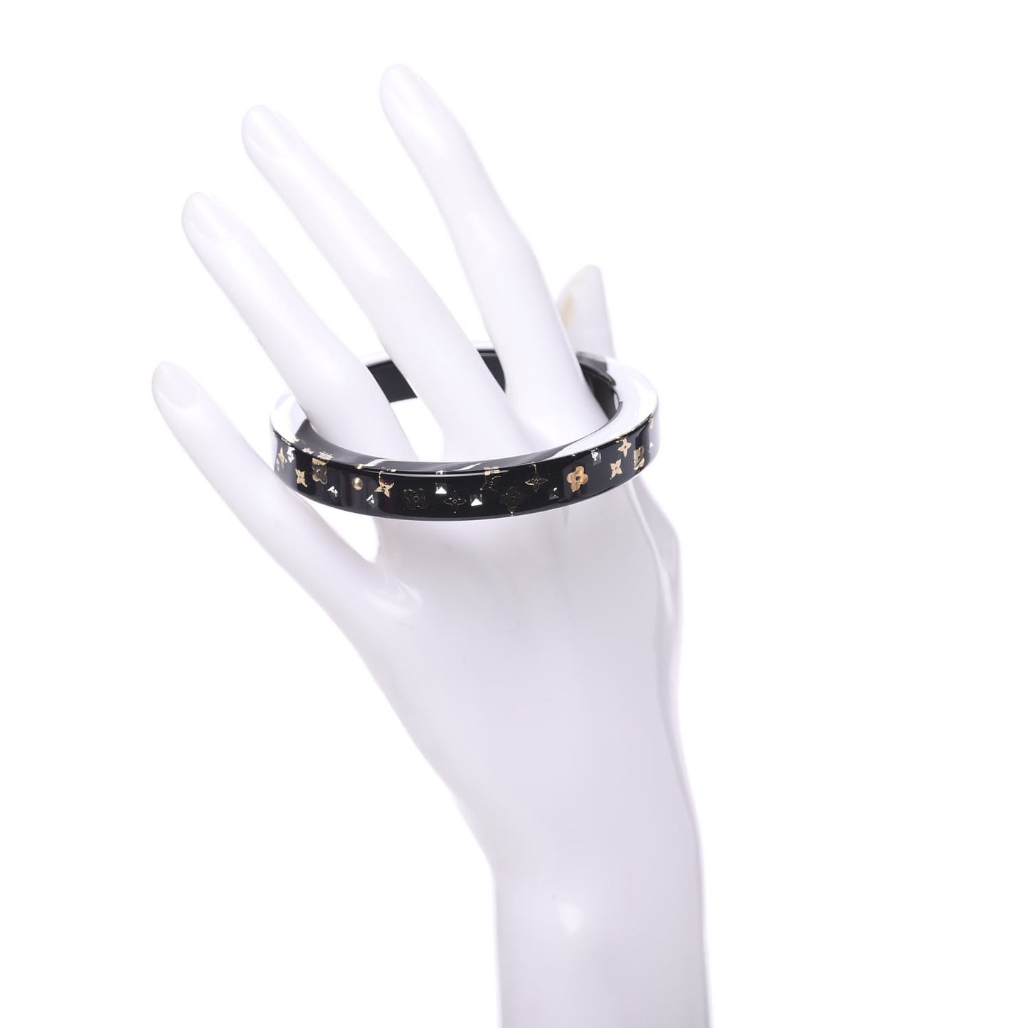 Resin Swarovski Inclusion Art Deco TPM Bracelet S Black