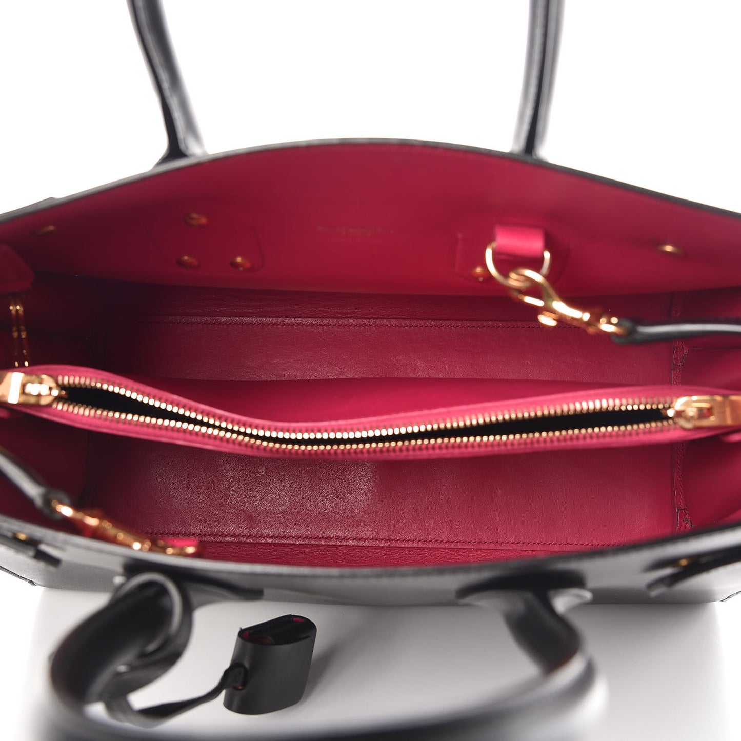 Calfskin Small Sac De Jour Black Fuchsia