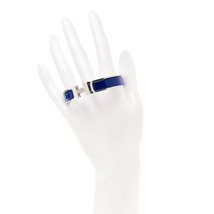 Hermes Narrow Enamel Clic Clac H Bracelet PM Bleu Royal 2 of 5