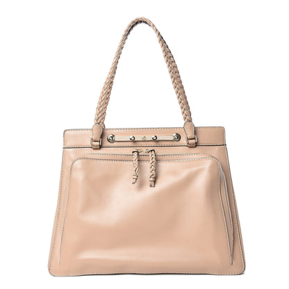 Valentino Garavani Vitello Demetra Satchel Beige 1 of 15
