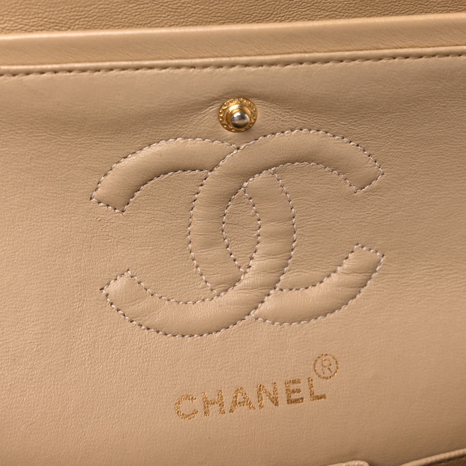 Chanel Lambskin Quilted Small Double Flap Beige 12 of 23