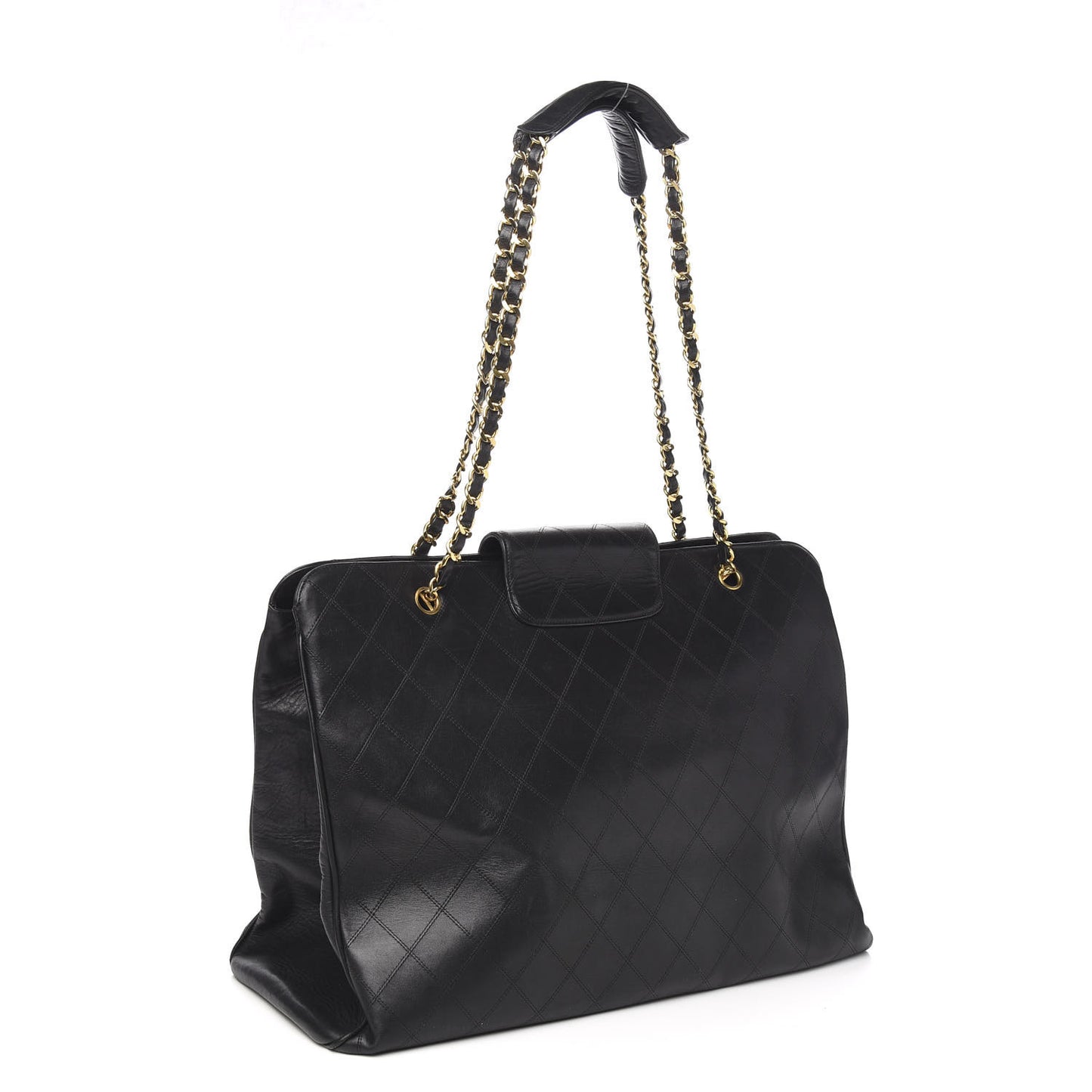 Calfskin Stitched XL Weekender Black