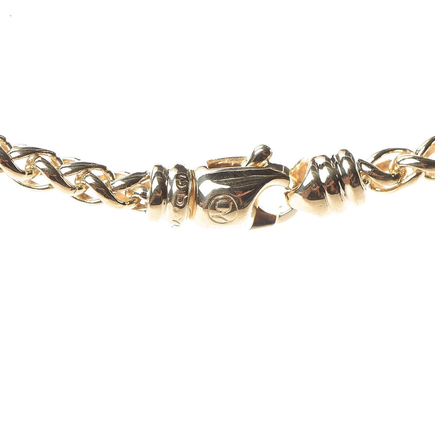 18K Yellow Gold 4mm Wheat Chain Necklace 16"