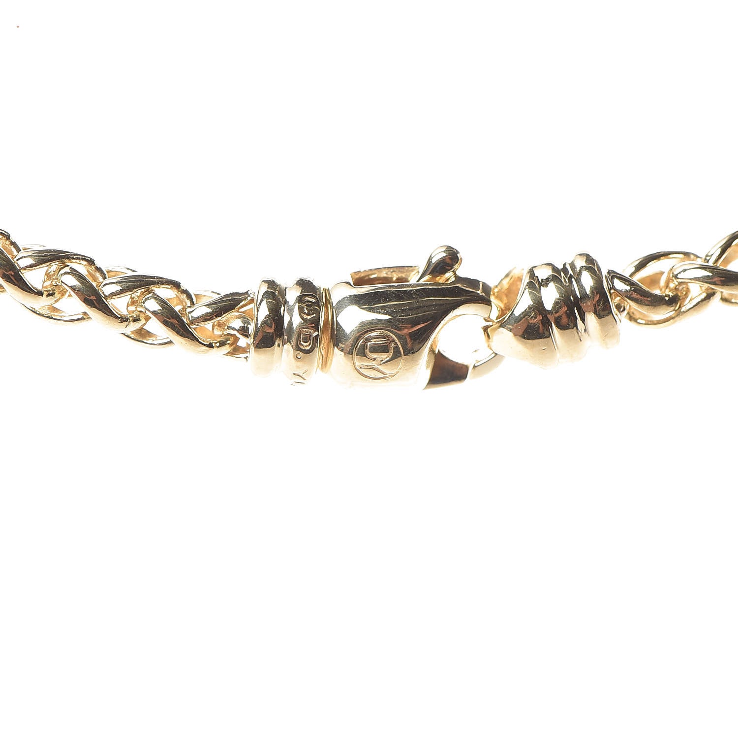 David Yurman 18K Yellow Gold 4mm Wheat Chain Necklace 16" 4 of 5