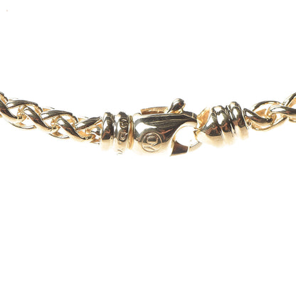 David Yurman 18K Yellow Gold 4mm Wheat Chain Necklace 16" 4 of 5