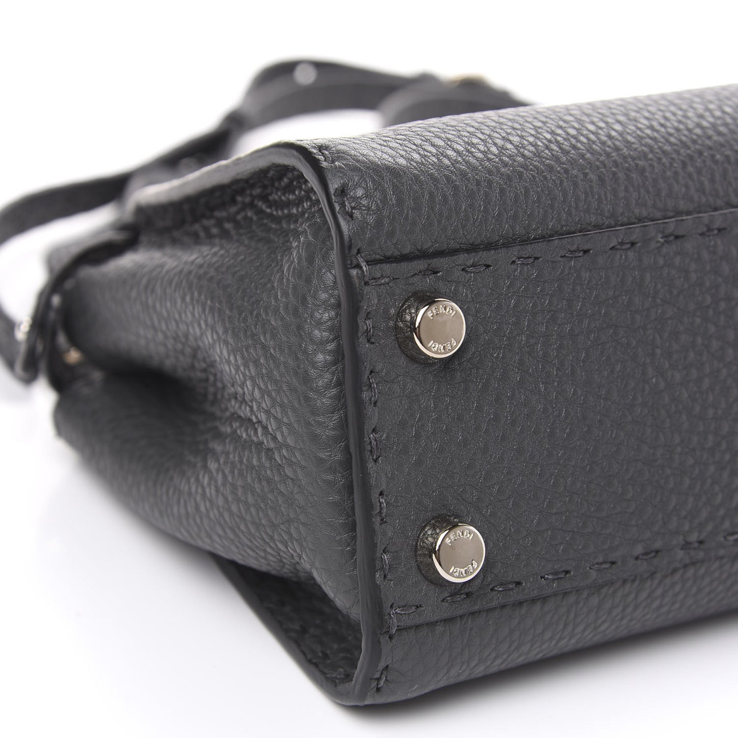 Cuoio Romano Selleria Bi-Color Mini Peekaboo Iconic Satchel Asfalto Latte