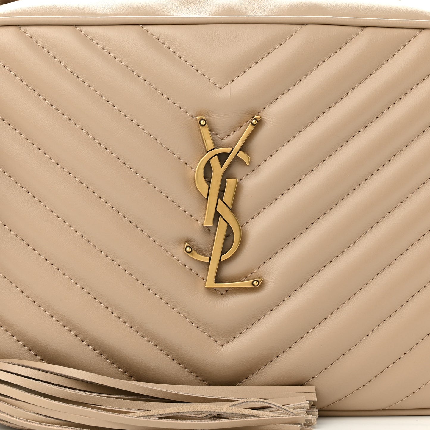 Calfskin Matelasse Monogram Lou Camera Bag Dark Latte