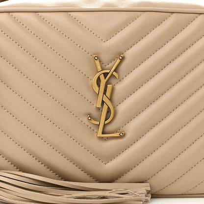 Saint Laurent Calfskin Matelasse Monogram Lou Camera Bag Dark Latte 7 of 9