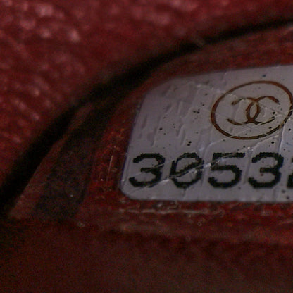 Chanel Caviar Quilted Jumbo Double Flap Dark Red 7 of 10