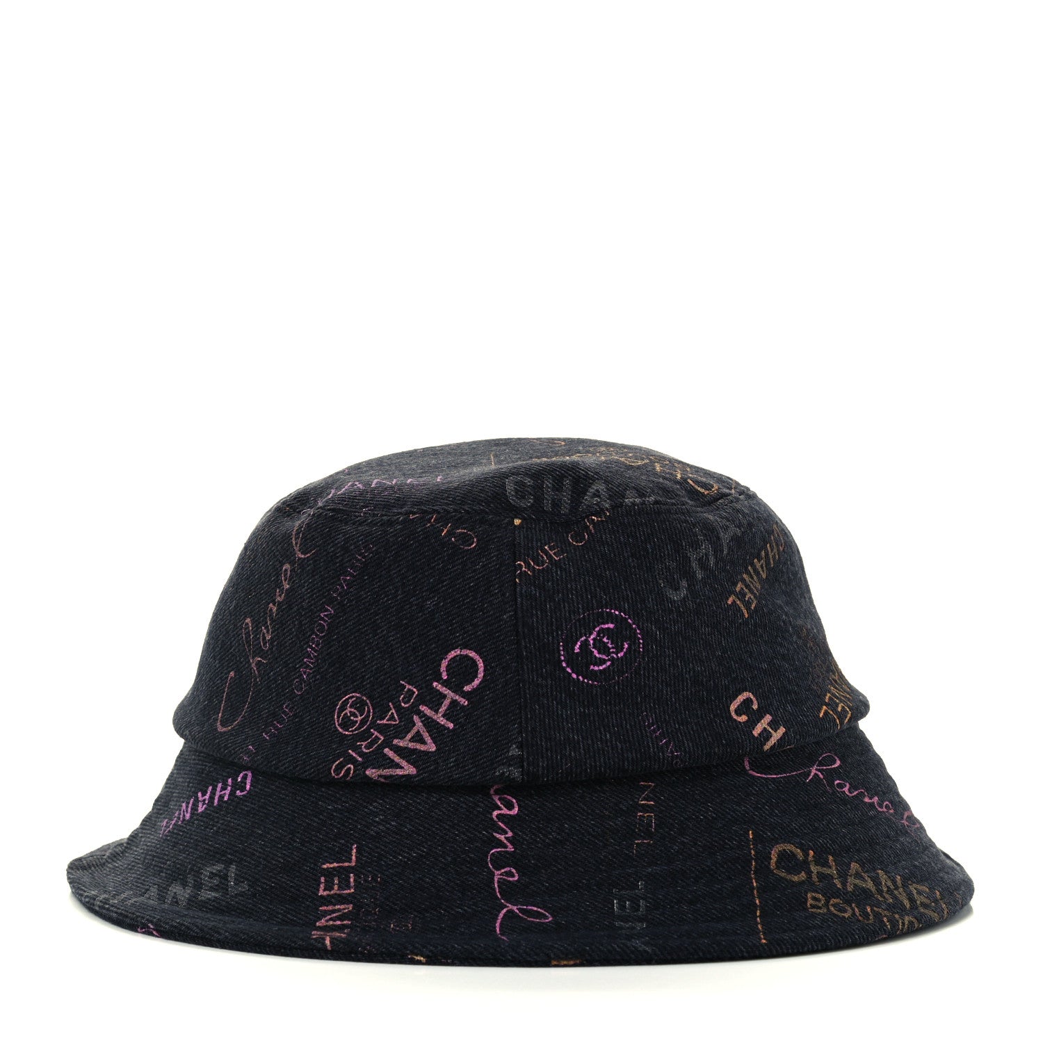 Chanel Denim Mood Cloche Bucket Hat M Black 3 of 10
