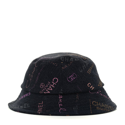 Chanel Denim Mood Cloche Bucket Hat M Black 3 of 10