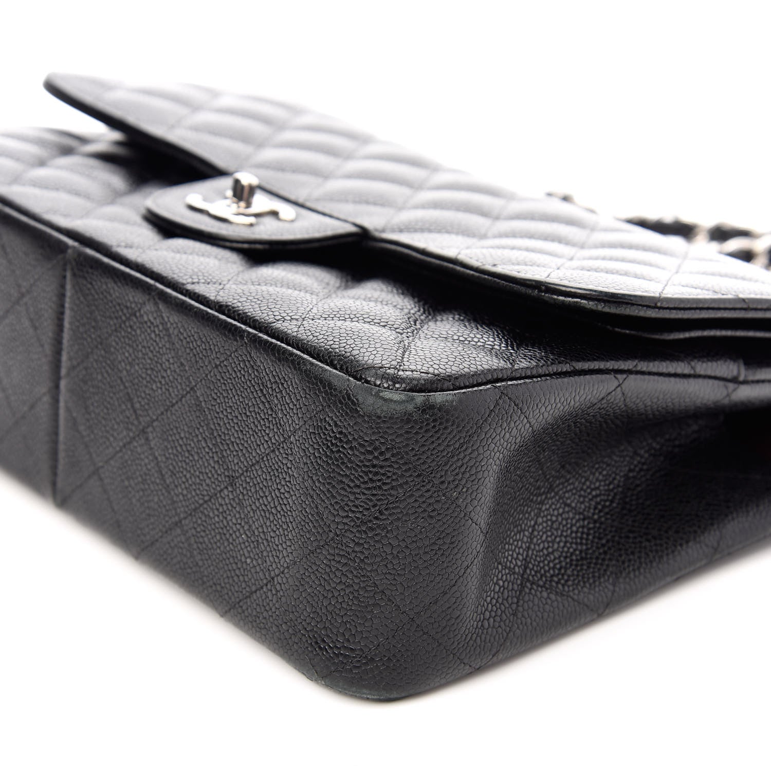 Chanel Caviar Quilted Jumbo Double Flap Black 10 of 13
