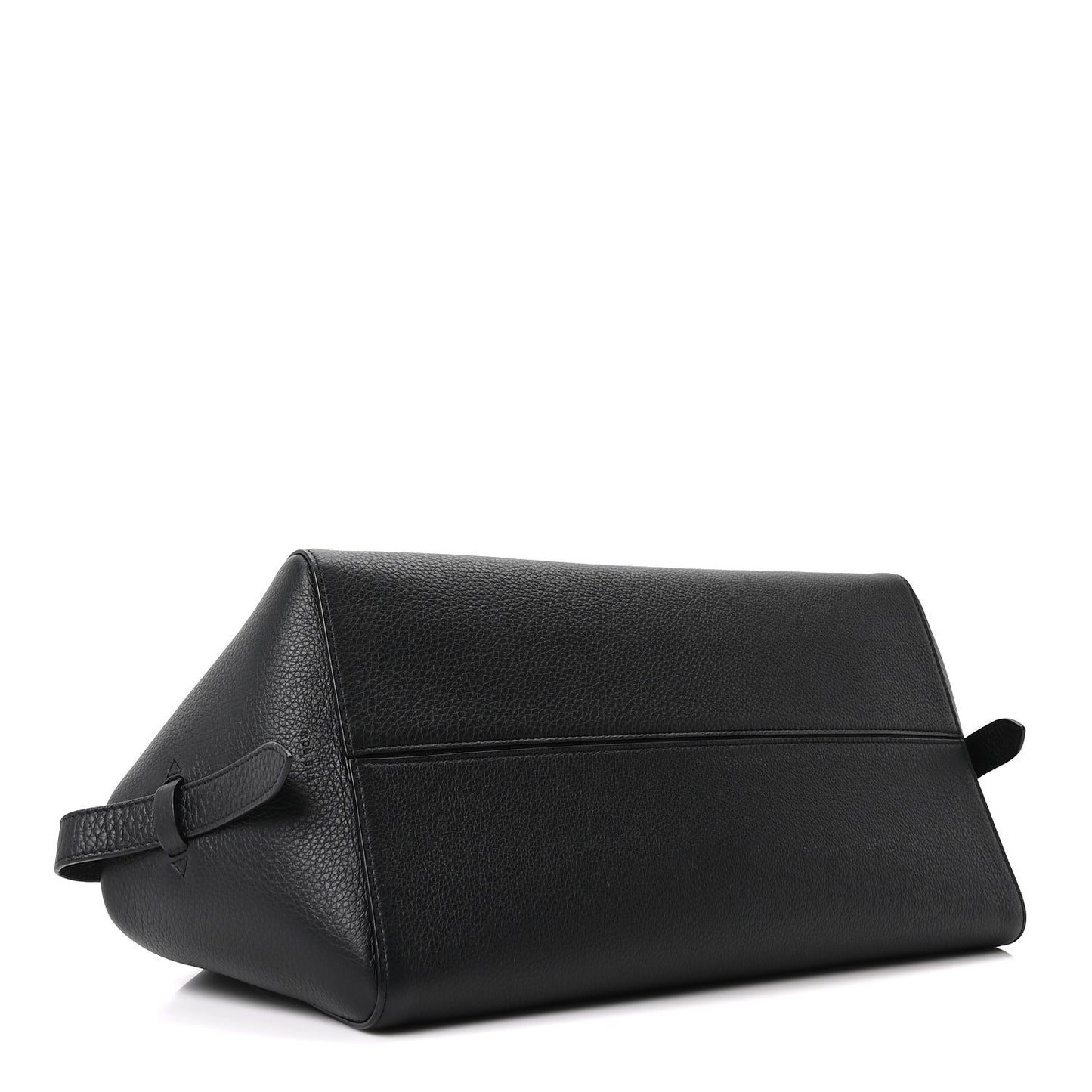 Grained Calfskin East West Bowling Bag Black