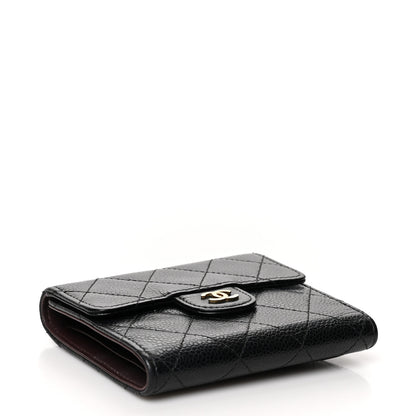 Chanel Caviar Quilted Compact Flap Wallet Black 4 of 9