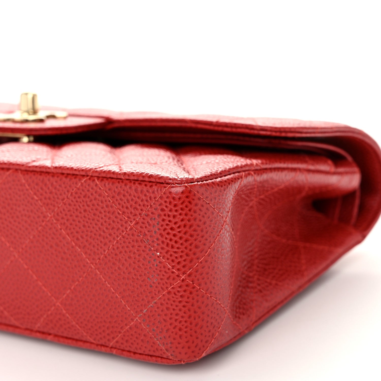 Chanel Caviar Quilted Small Double Flap Red 9 of 9