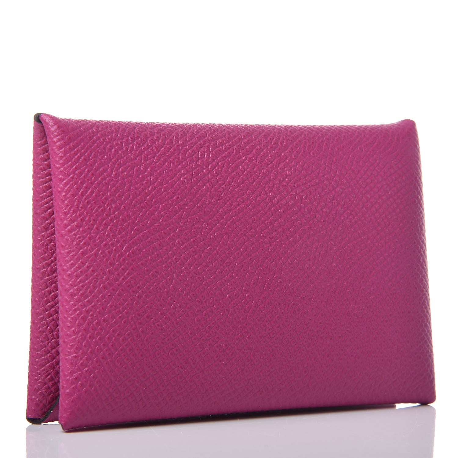 Hermes Epsom Calvi Card Case Rose Pourpre 3 of 9