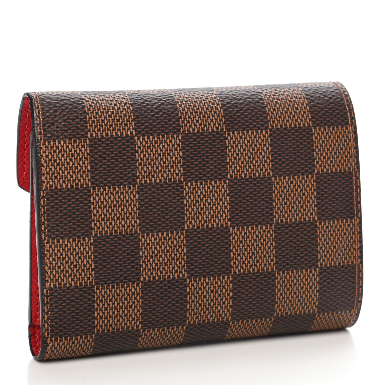 Louis Vuitton Damier Ebene Victorine Wallet Red 3 of 8