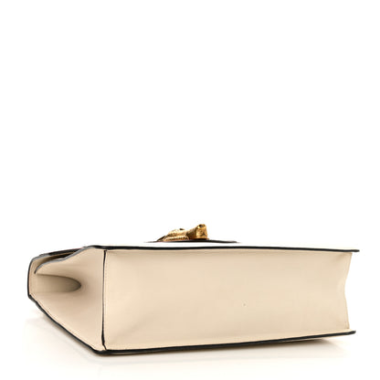 Gucci Goatskin Elaphe Pearl Medium Fox Broche Top Handle Bag Hibiscus Red Mystic White 3 of 9
