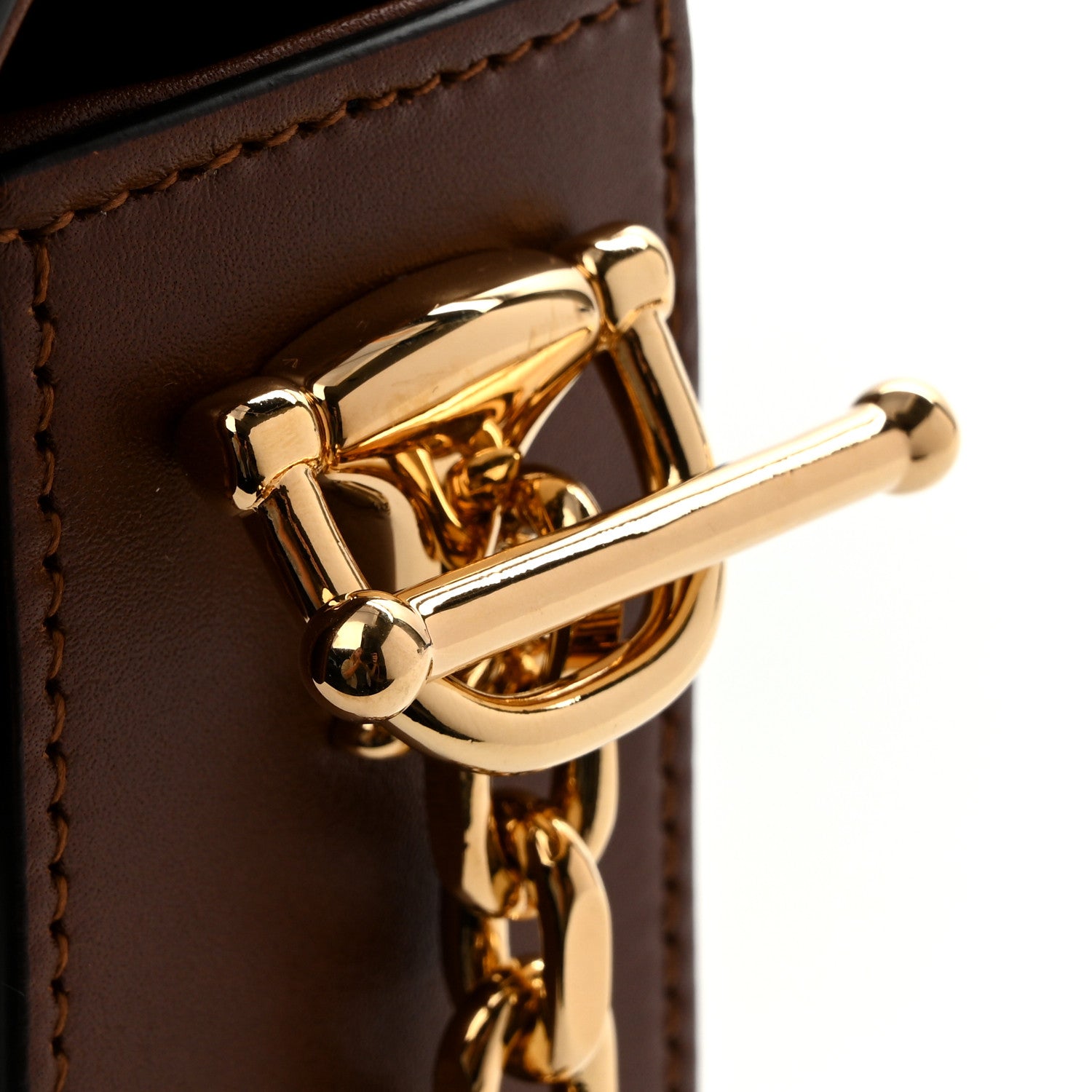 Gucci New Canvas Charisma Calfskin Crystal GG Monogram Mini Horsebit 1955 Shoulder Bag Camel Ebony 11 of 11