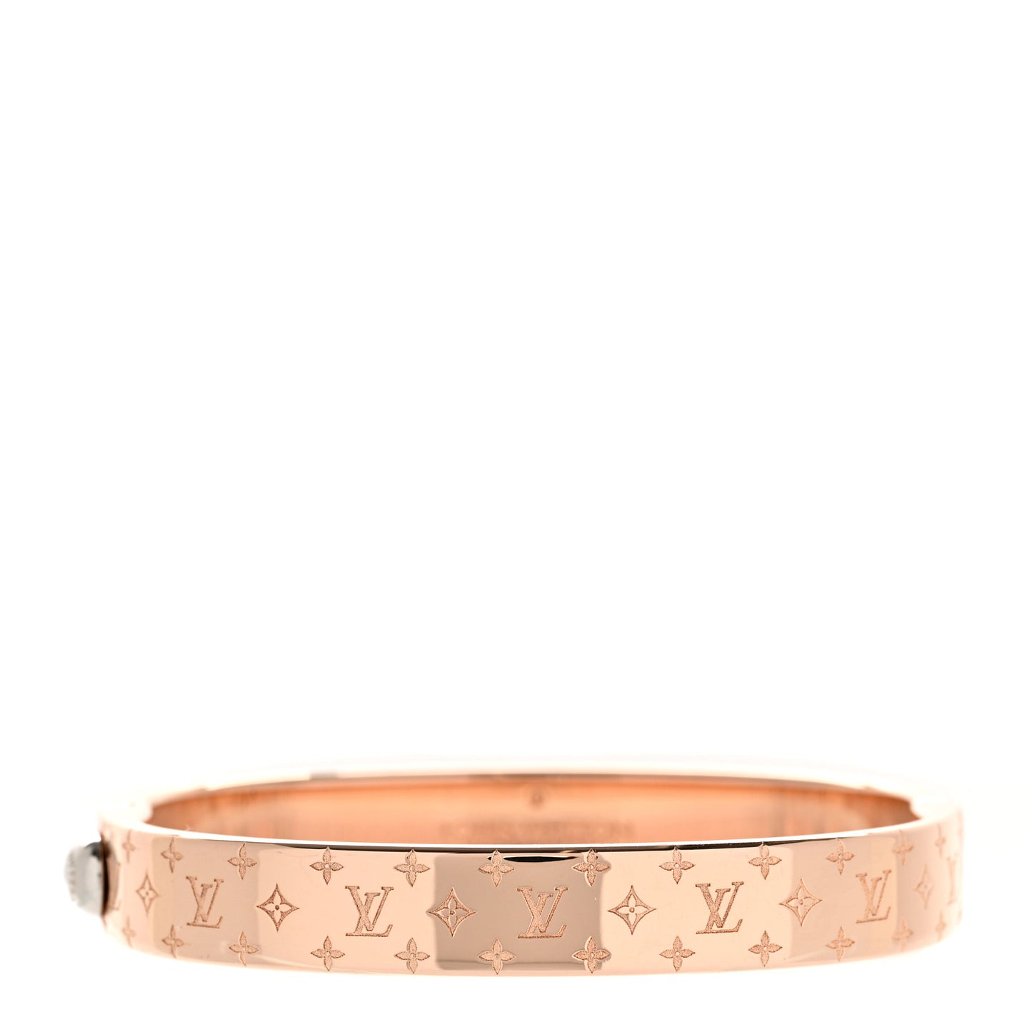 Brass Monogram Nanogram Cuff M Pink Gold