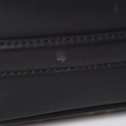 Fendi Glazed Fabric Vitello Century F is Fendi FF 1974 Stamp Patch Camera Case Mogano Panna Black 8 of 13