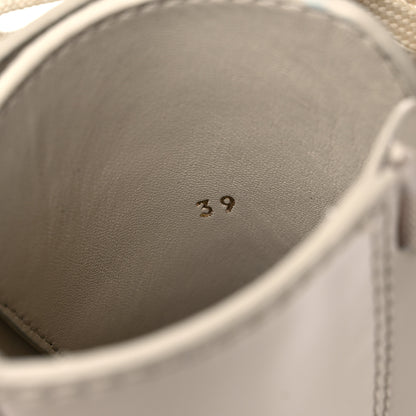 Fendi Vitello Abrasivato Fendigraphy 50mm Biker Boots 39 White 8 of 9