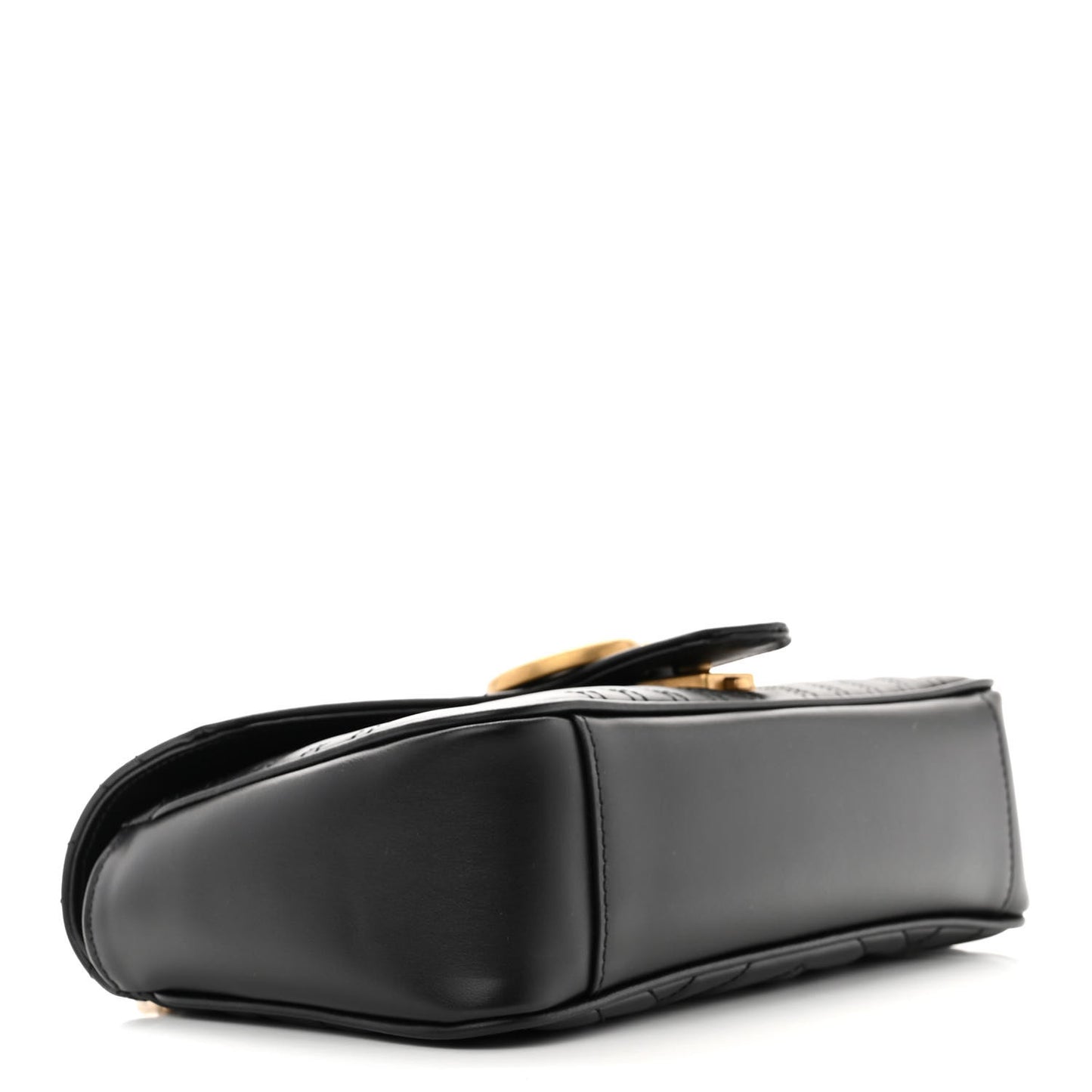 Calfskin Matelasse Small GG Marmont Shoulder Bag Black