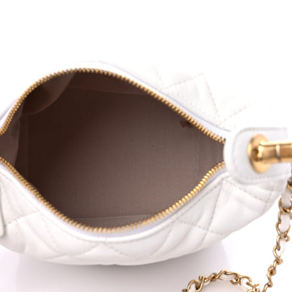 Chanel Lambskin Quilted Small Perfect Meeting Hobo White 5 of 10