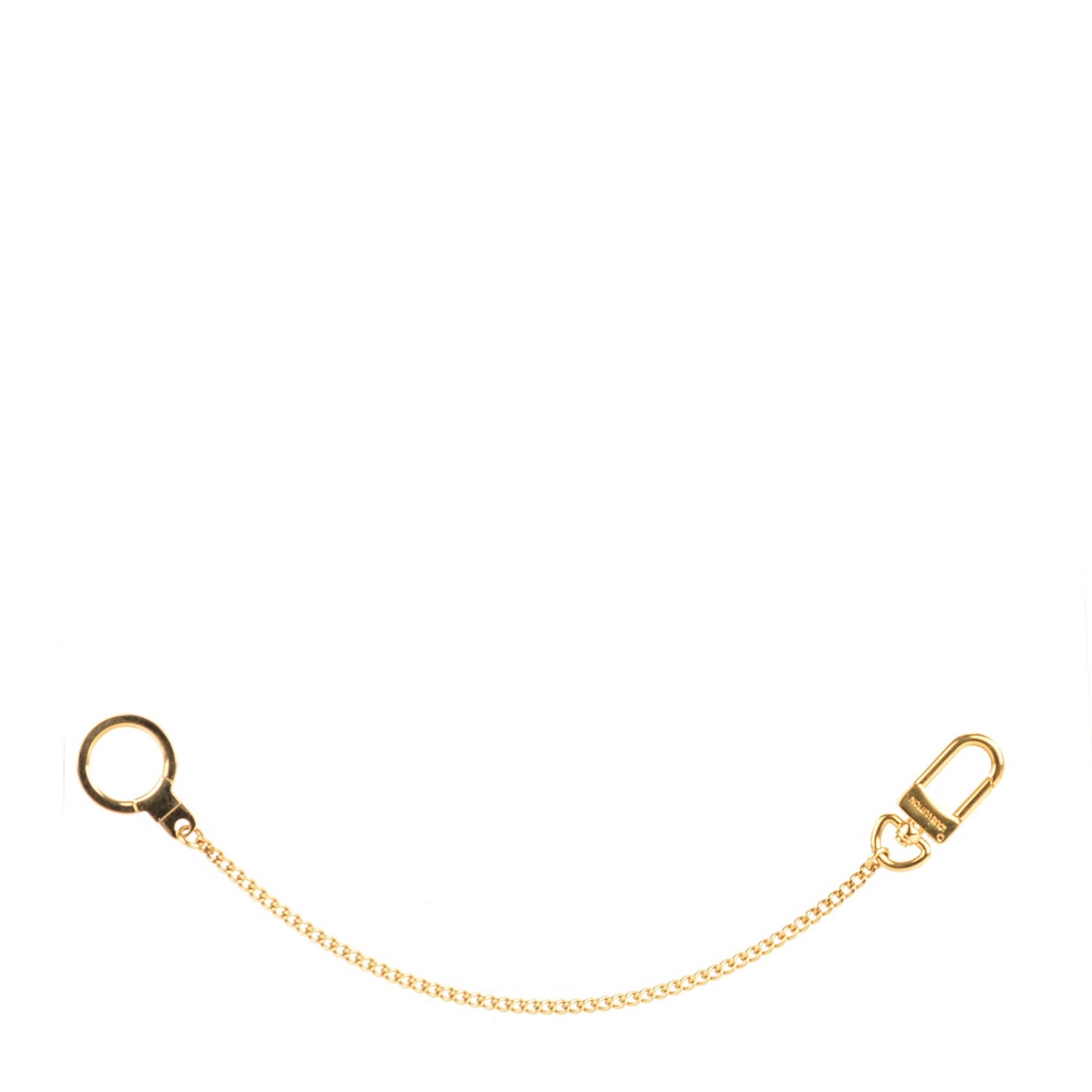 Metal Pochette Extender Key Ring Chain Gold