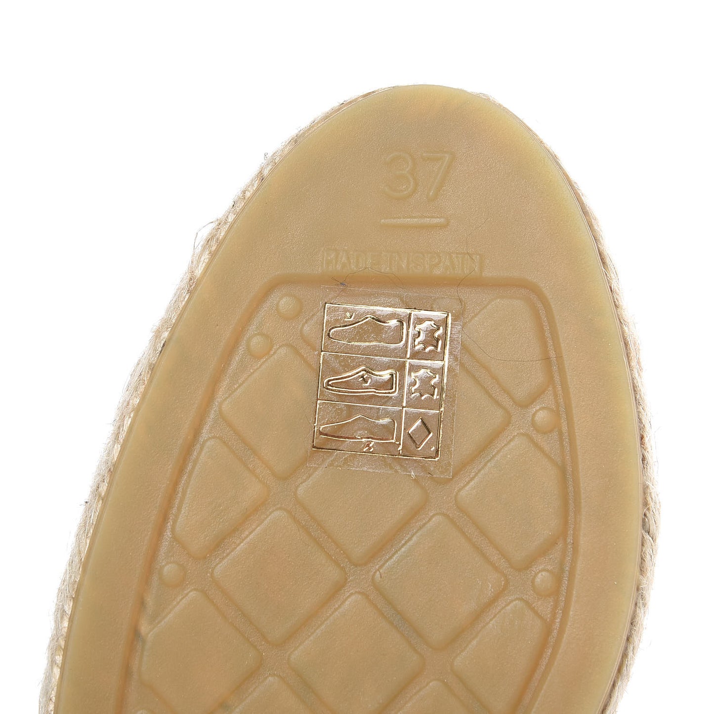 Lambskin CC Espadrilles 37 Beige Black
