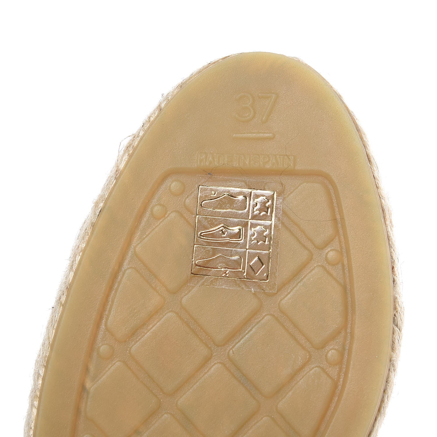 Chanel Lambskin CC Espadrilles 37 Beige Black 7 of 10