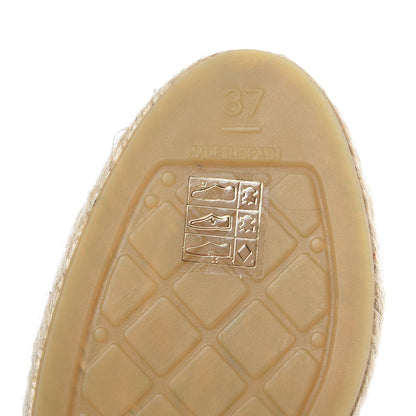 Chanel Lambskin CC Espadrilles 37 Beige Black 7 of 10