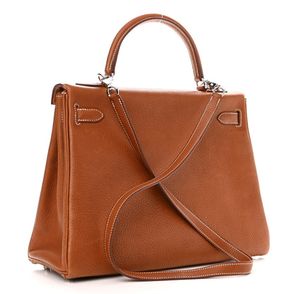 Hermes Barenia Faubourg Kelly Retourne 32 Fauve 3 of 11