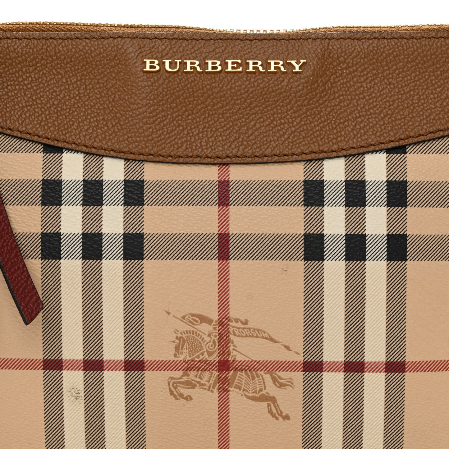 Haymarket Check Peyton Crossbody Clutch Bag Toffee