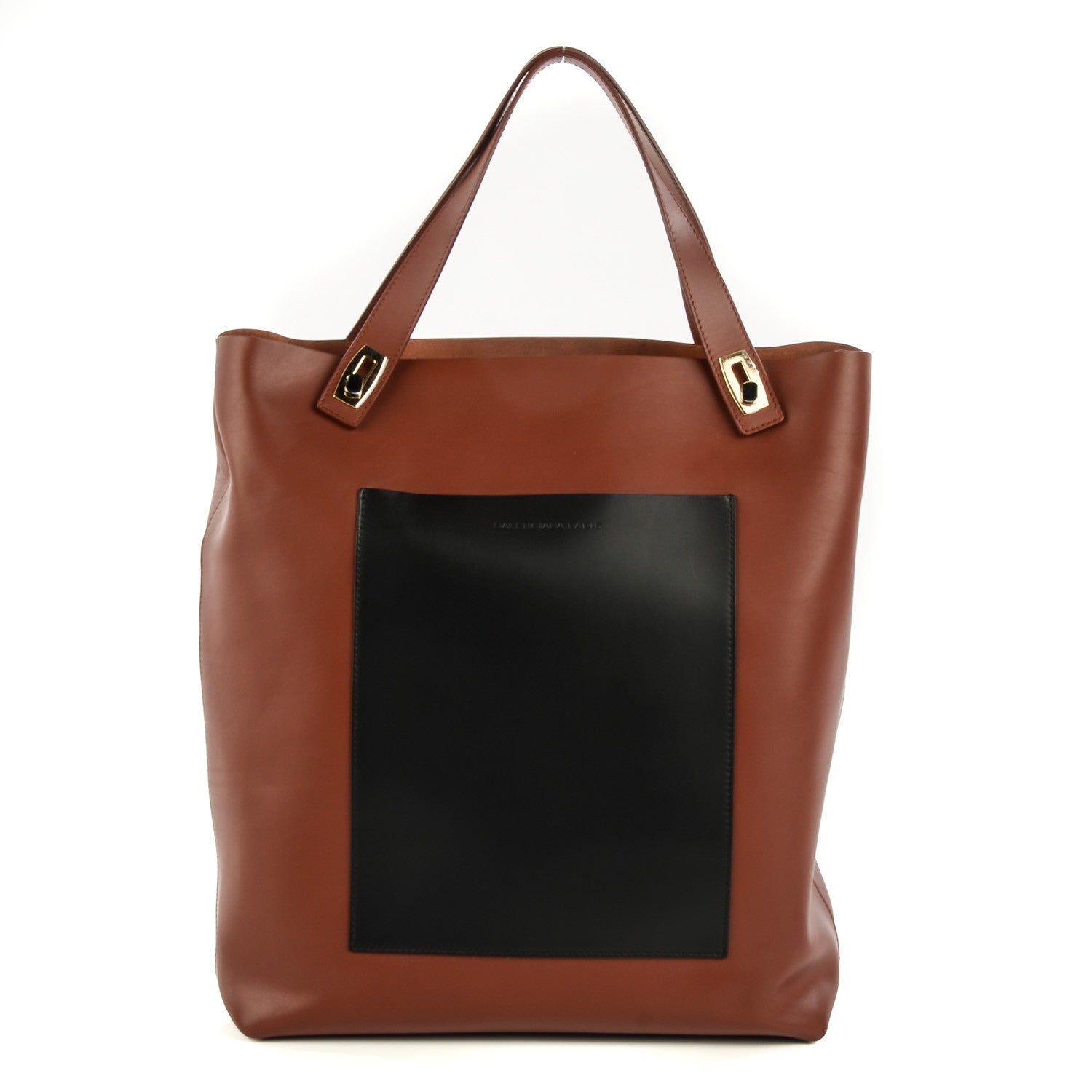 Balenciaga Calfskin Pocket Tote M Chocolate Black 1 of 9