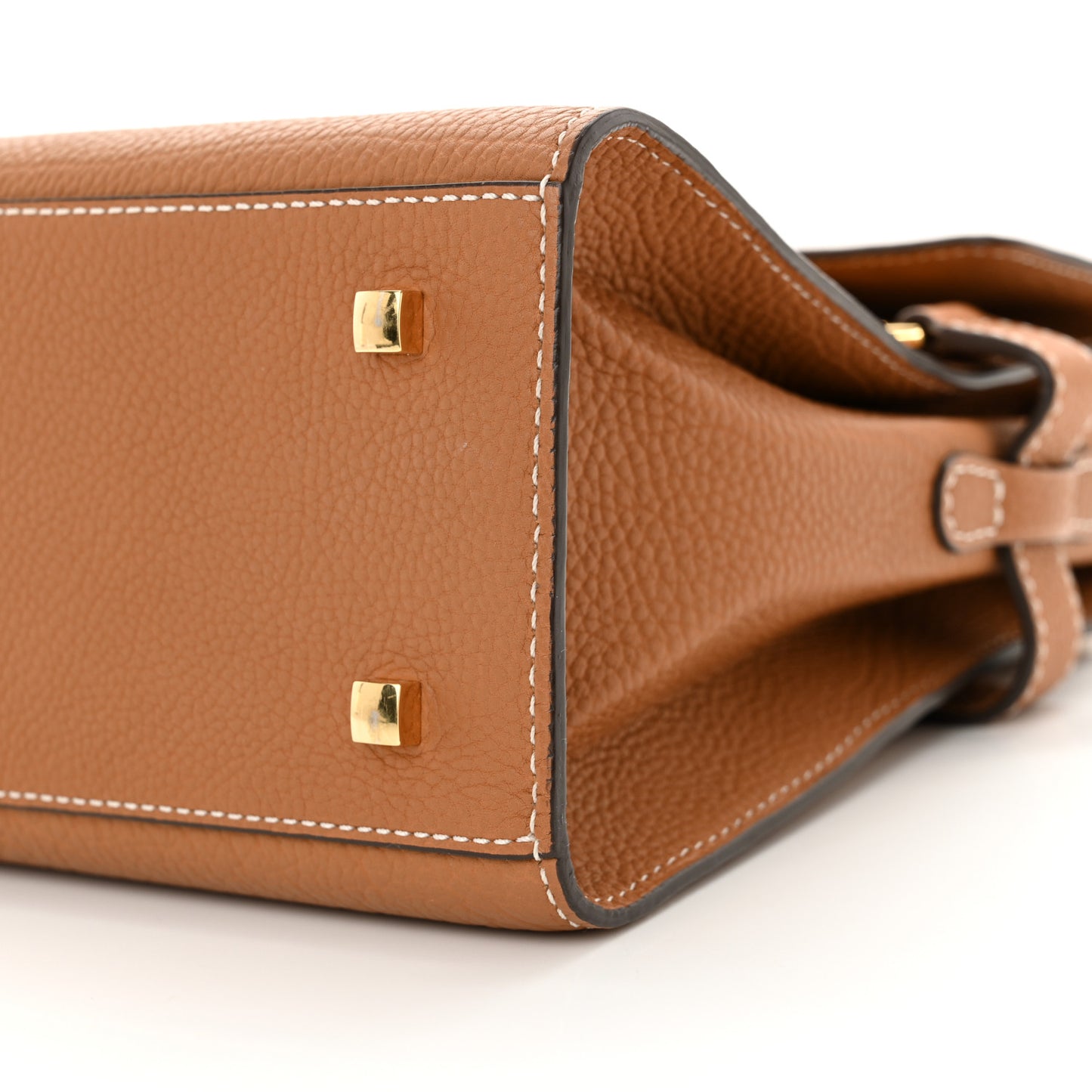 Crispy Calfskin MM Tempete Satchel Vegetal